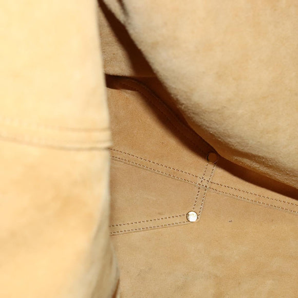 TIFFANY&Co. Reversible Tote Bag Leather Suede Gold Tone Auth 105966