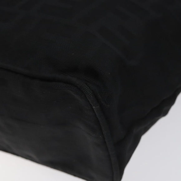 FENDI Zucca Canvas Hand Bag Black Auth 108264