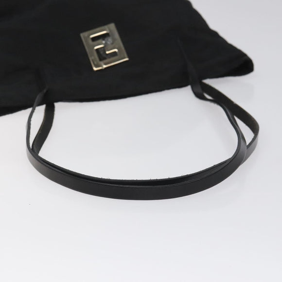 FENDI Zucca Canvas Hand Bag Black Auth 108264