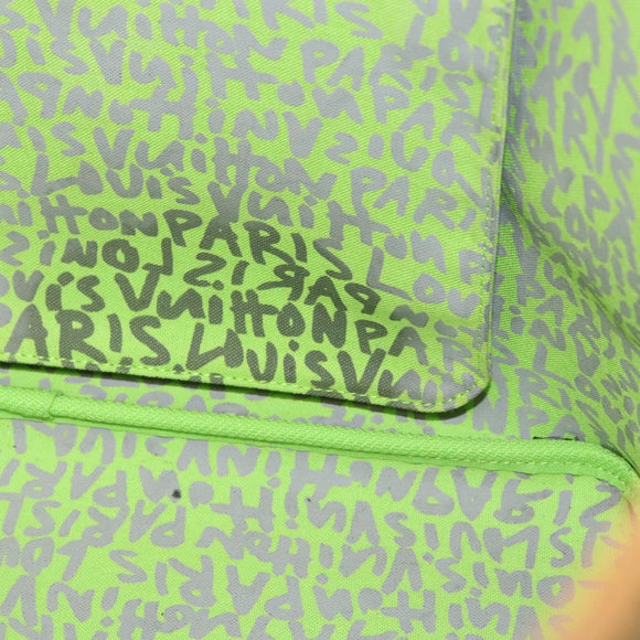 LOUIS VUITTON Monogram Graffiti Neverfull GM Tote Bag Green M93703 Auth 116016A