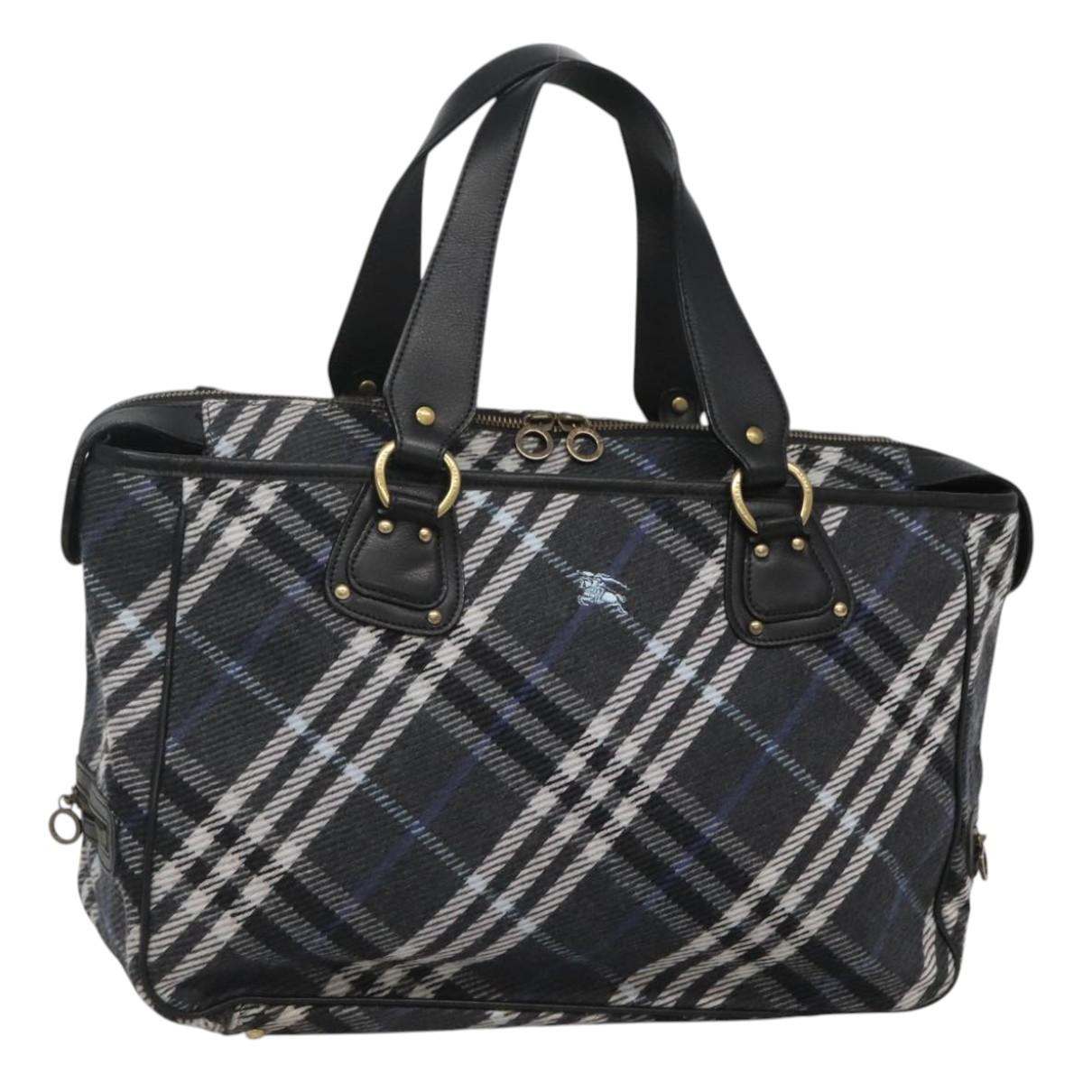 バッグ BURBERRY BLUE LABEL Wool Tote Bag BURBERRY Nova Check Blue Label Tote Bag Wool Blue Auth 116491