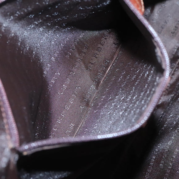 BURBERRY Nova Check Tote Bag PVC Leather Beige Auth 117546A