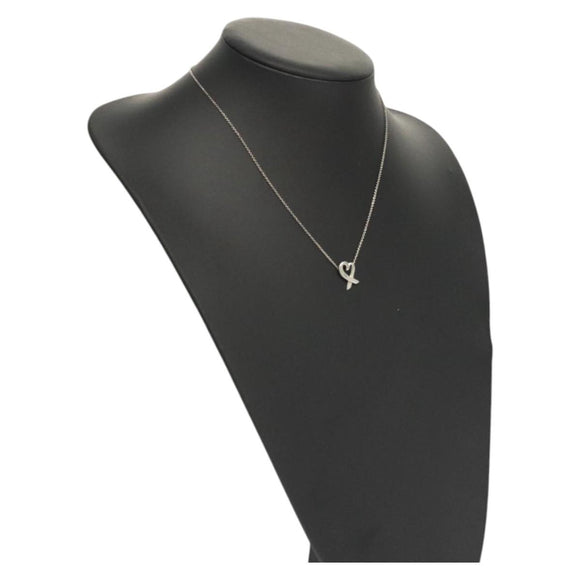 TIFFANY&Co. Loving Heart Necklace Ag925 Silver Auth 117658
