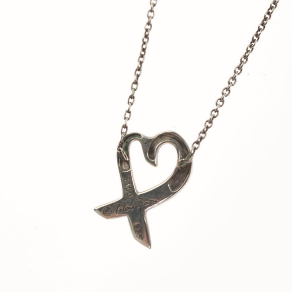 TIFFANY&Co. Loving Heart Necklace Ag925 Silver Auth 117658