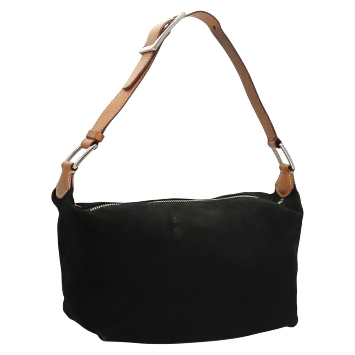 CELINE C MACADAM SUEDE ONE SHOULDER BAG