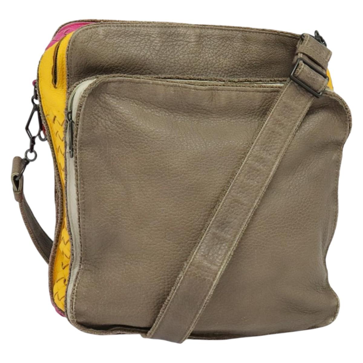 BOTTEGA VENETA INTRECCIATO Shoulder Bag Leather Multicolor Auth