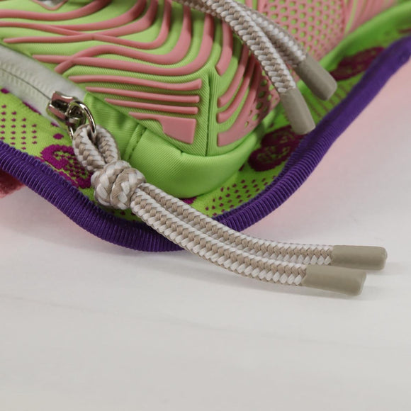 GUCCI Waist bag Nylon Silver Light green 752102 Auth 123064M