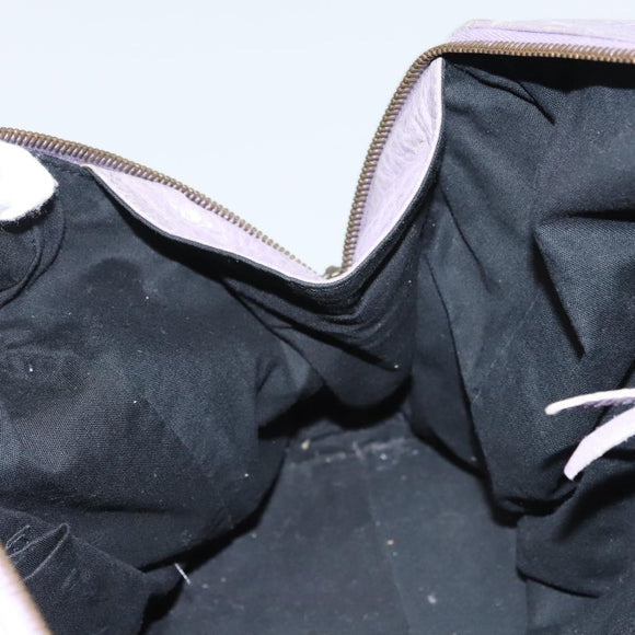 BALENCIAGA Classic Polly Hand Bag Leather 2way Purple 285345 Auth 123361