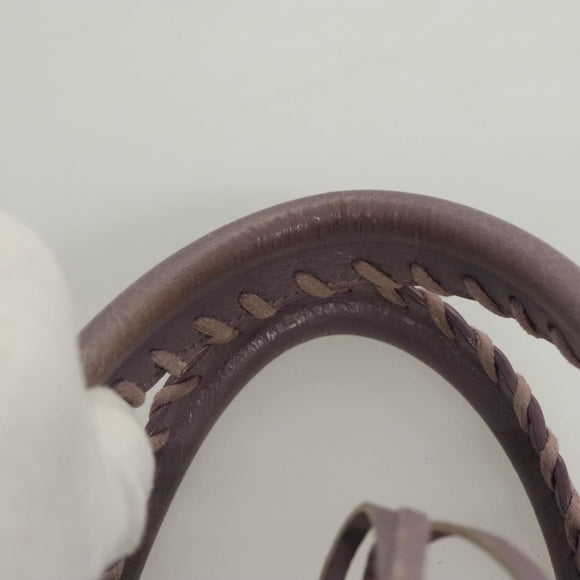 BALENCIAGA Classic Polly Hand Bag Leather 2way Purple 285345 Auth 123361