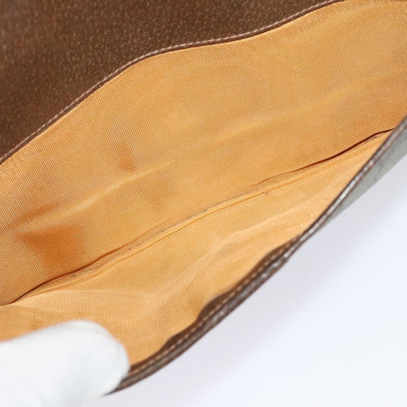 GUCCI GG Supreme Shoulder Bag PVC Beige Gold Auth 123381