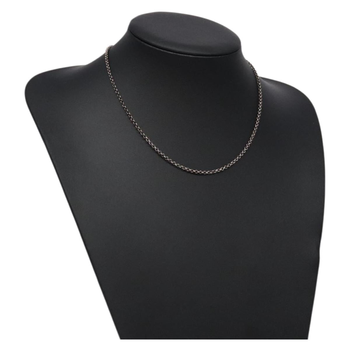 アクセサリー A8Q Chrome Hearts Chrome Hearts Roll Chain Necklace Ag925 Silver Auth 128896M