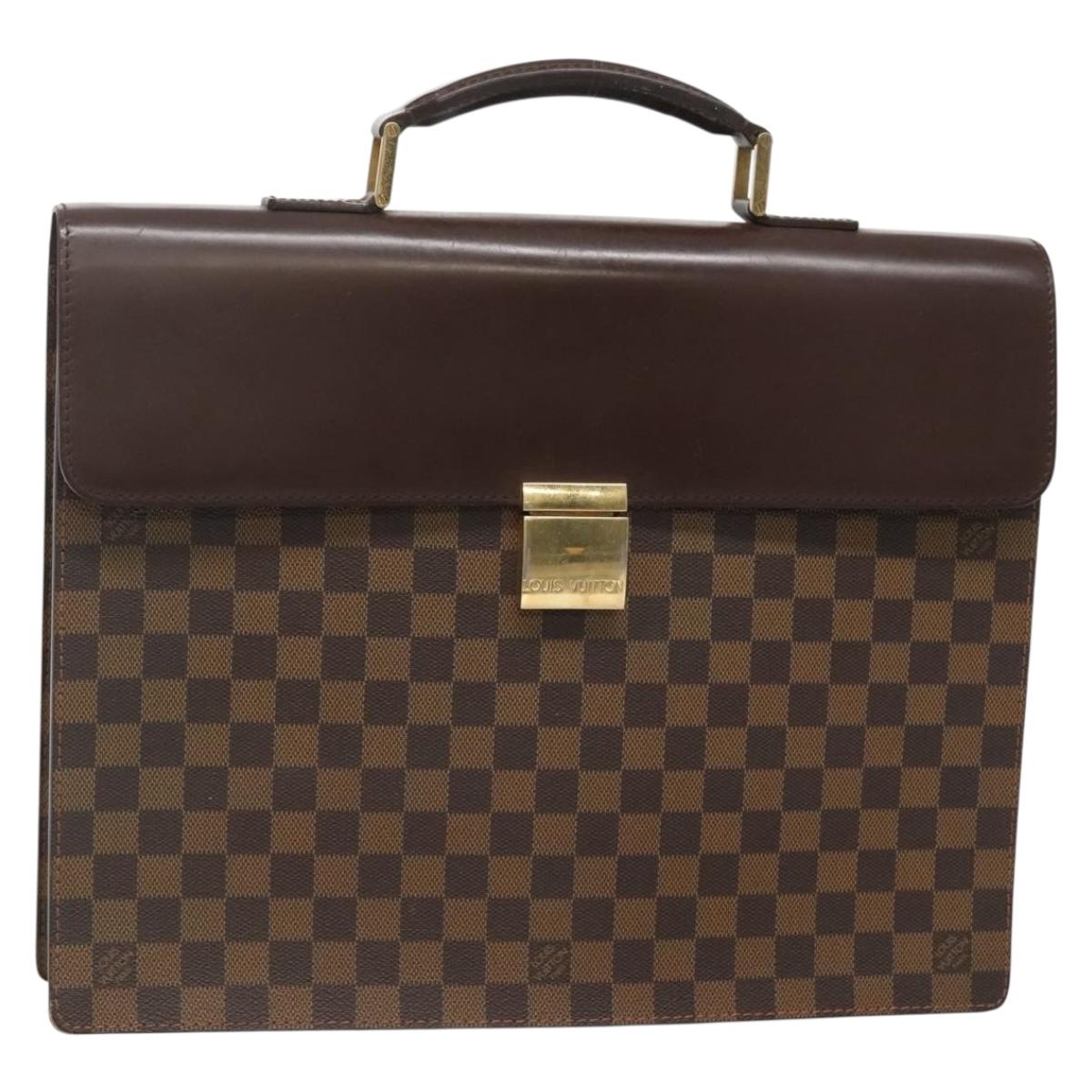 LOUIS VUITTON Damier Ebene Altona PM Briefcase N53315 LV Auth