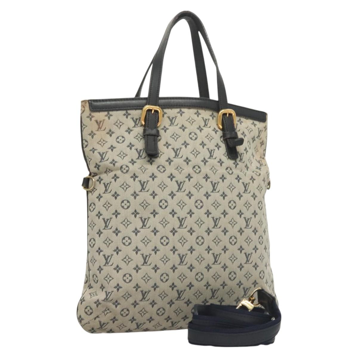 LOUIS VUITTON Monogram Mini Françoise Tote Bag 2way Blue M92208 LV