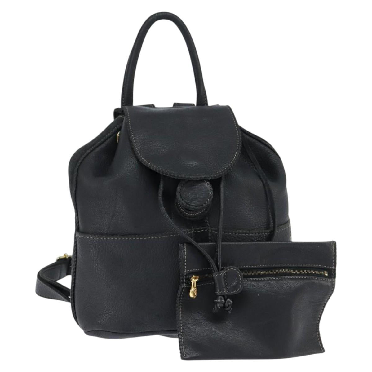 FENDI Backpack Leather Black Gold Auth 149132 FENDI Backpack Leather Black Gold Auth 149132 | Brand Street  main image 4