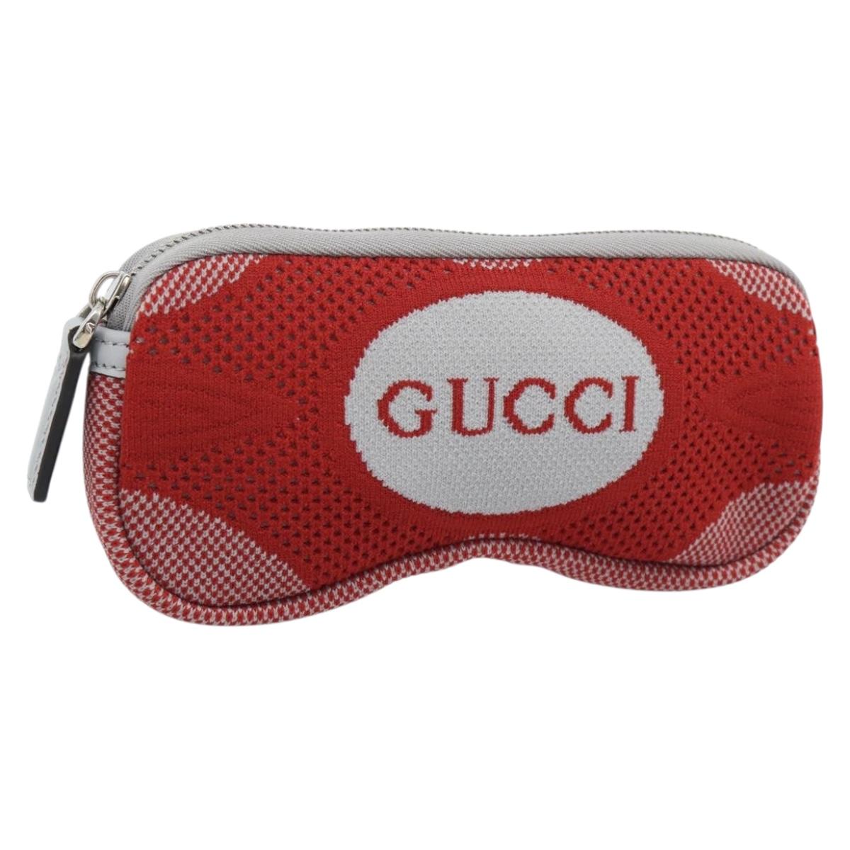 GUCCI Pouch Cotton Red Silver Auth 183091M | Brand Street Tokyo