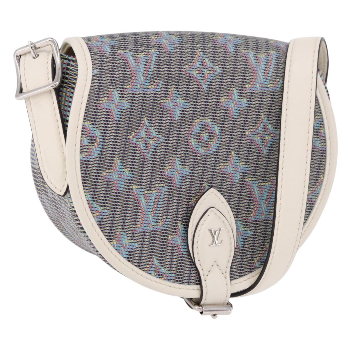 LOUIS VUITTON Monogram LV Pop Tumbutan Shoulder Bag Blue LV Auth