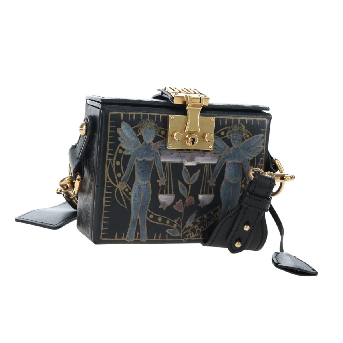 Christian Dior Lockbox Zodiac Bag Leather 2017 limited Black Gold