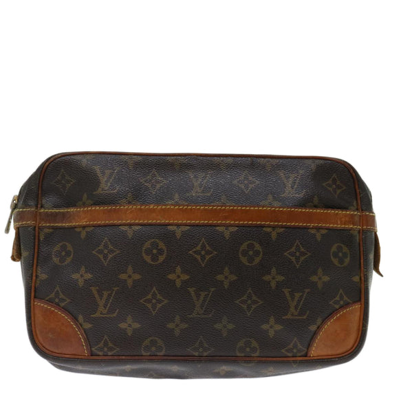 LOUIS VUITTON Monogram Compiegne 28 Clutch Bag M51845 LV Auth 70477