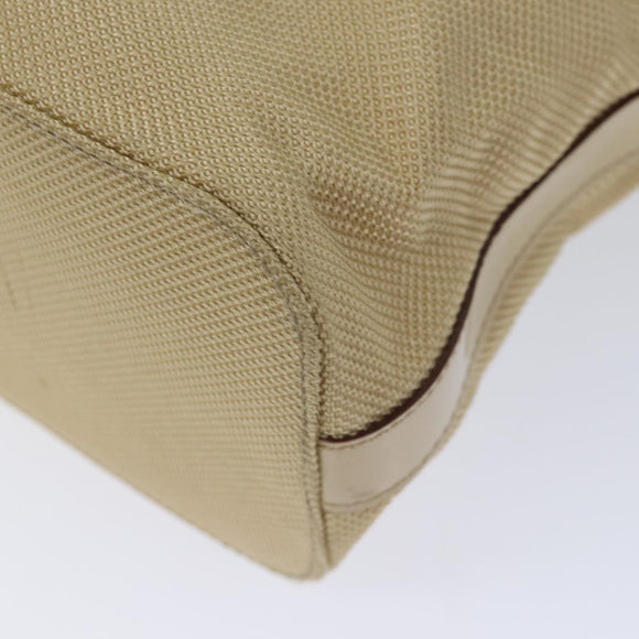 CELINE Shoulder Bag Canvas Beige Auth 70633