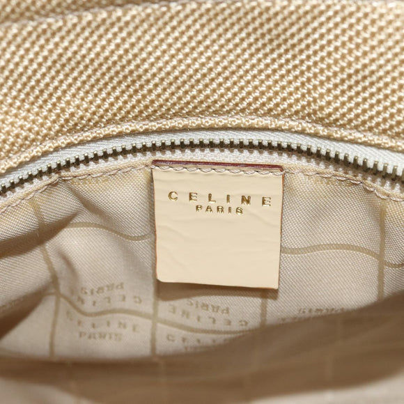 CELINE Shoulder Bag Canvas Beige Auth 70633