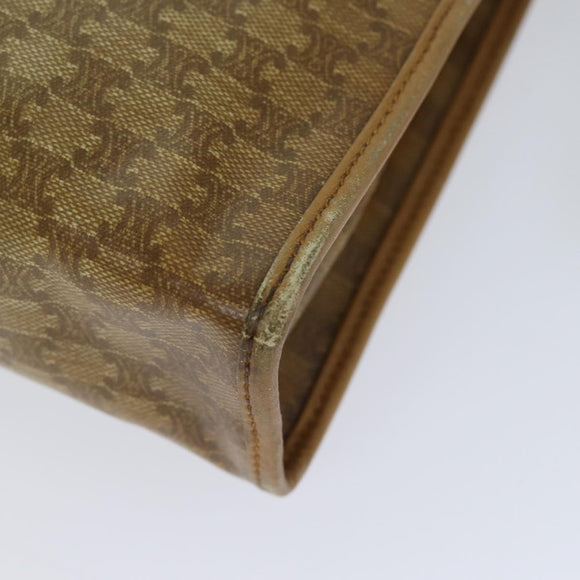 CELINE Macadam Canvas Clutch Bag Beige Auth 70658