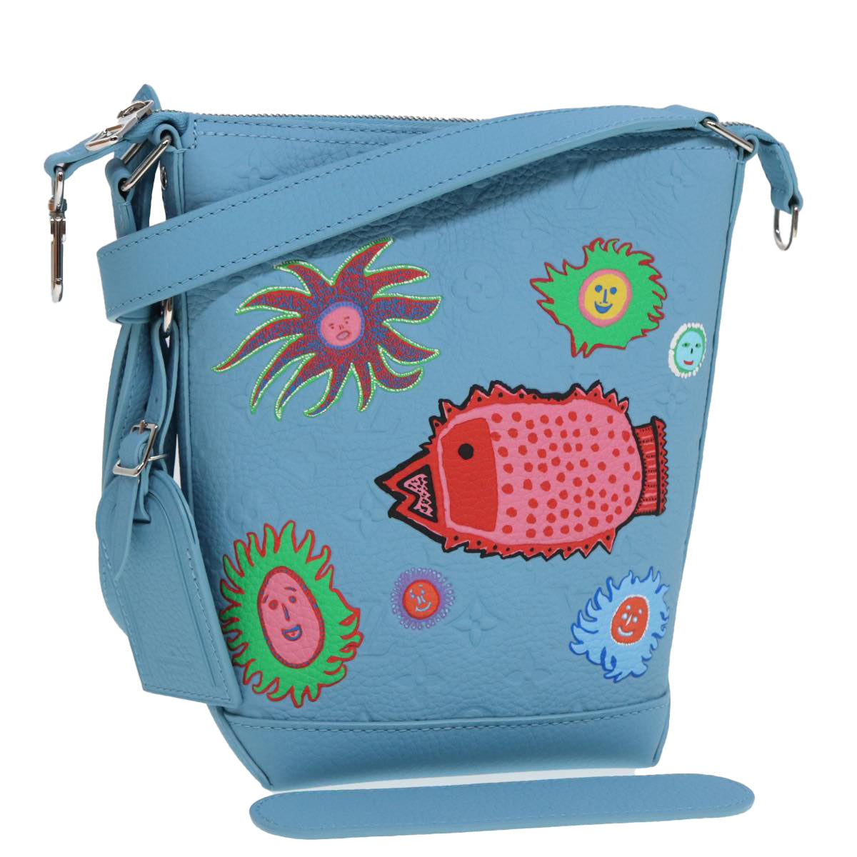 LOUIS VUITTON Monogram Yayoi Kusama Hobo Cruiser Bag Blue M21716