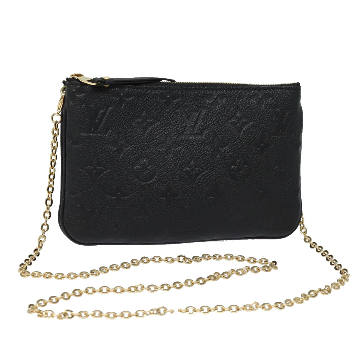 LOUIS VUITTON Monogram Empreinte Pochette Double Zip Bag M68568 LV