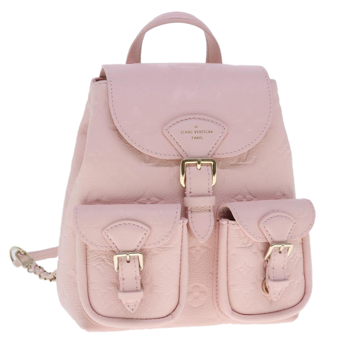 louis vuitton backpack pink LOUIS VUITTON Monogram Empreinte Backup Backpack Pink M47074 LV Auth 9
