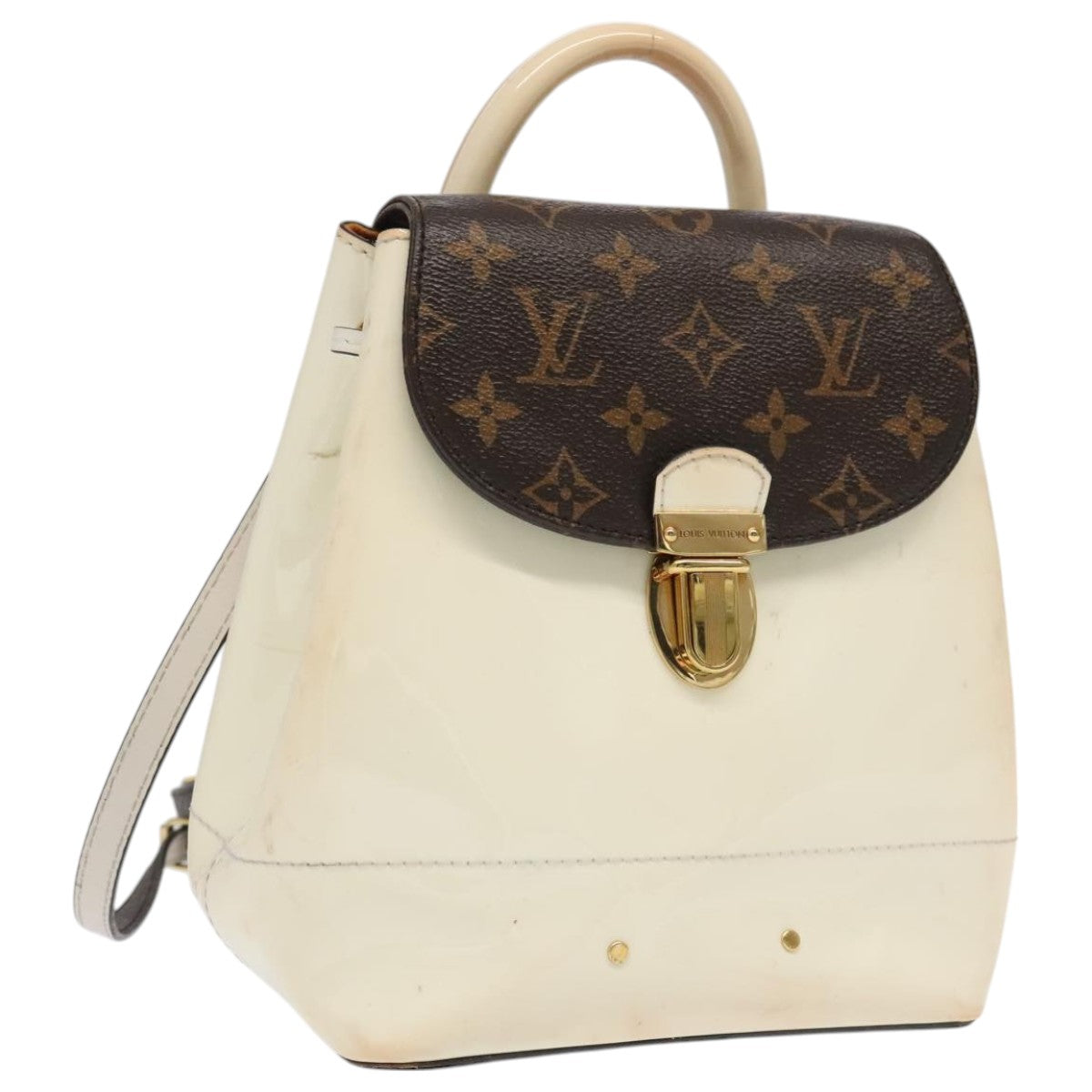 hot springs backpack louis vuitton LOUIS VUITTON Monogram Vernis Hot Spring Snow Backpack White M53548 Au