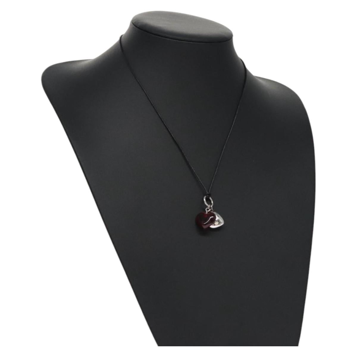 Baccarat Heart Necklace Crystal glass Red Auth am7542 | Brand 