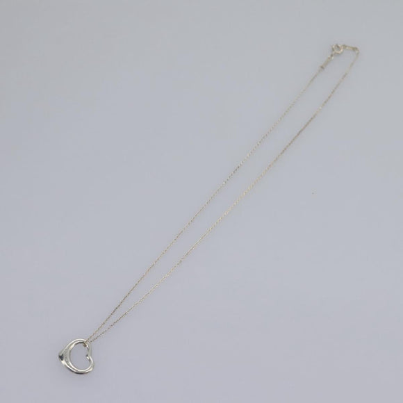 TIFFANY&Co. Mini Open Heart Necklace Ag925 Silver Auth am7909