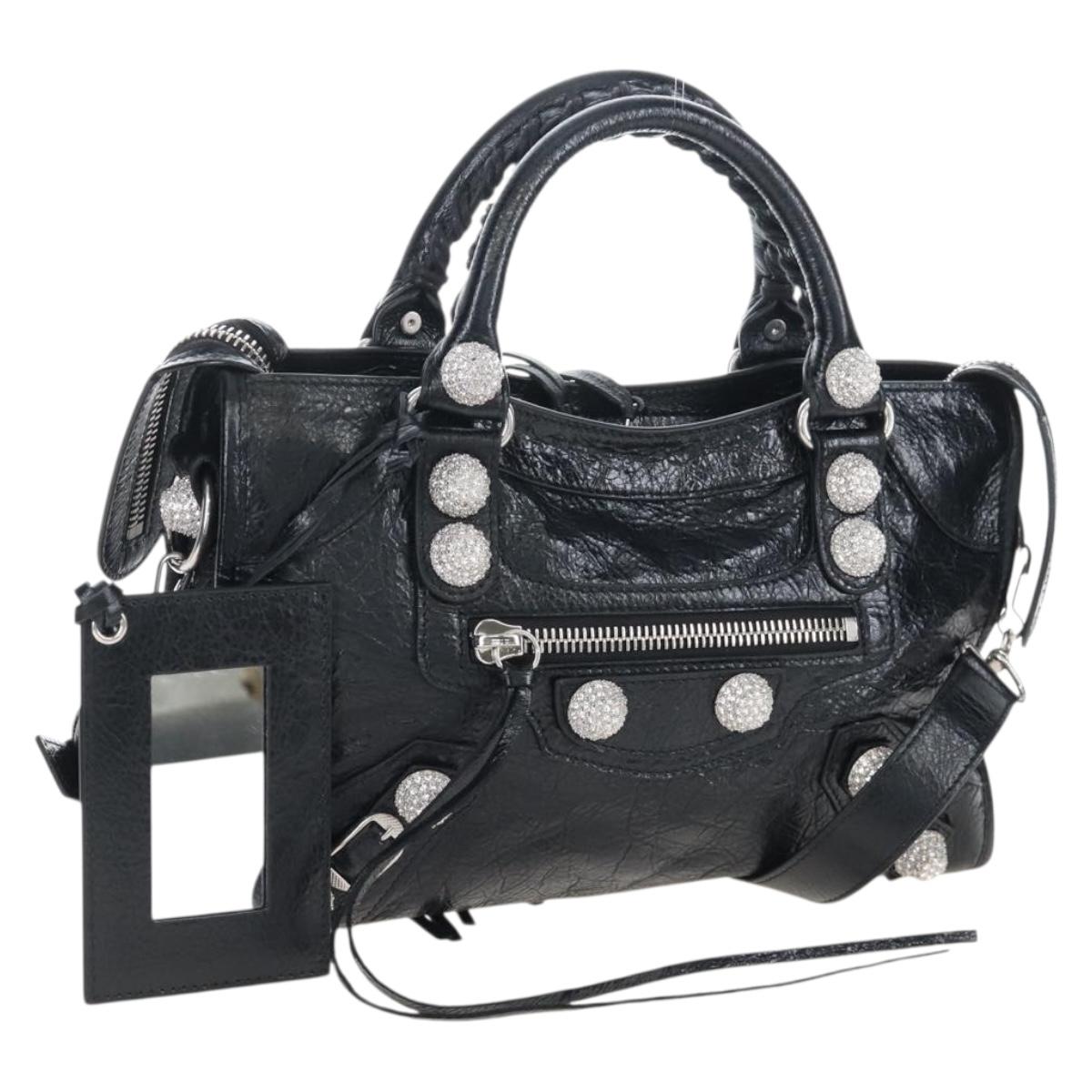 BALENCIAGA ザ・シティ 2wayバッグ ブラック Balenciaga Le City Small Hand Bag Leather 2way Black 866029 Auth