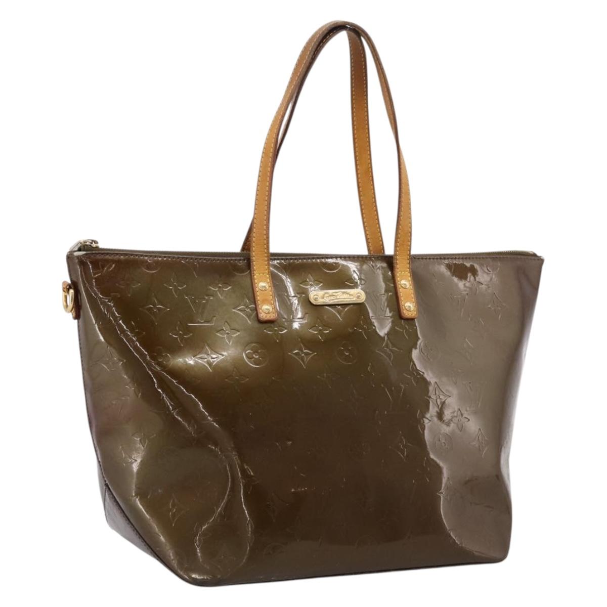 LOUIS VUITTON Monogram Vernis Bellevue GM Bag Veil Bronze M93674