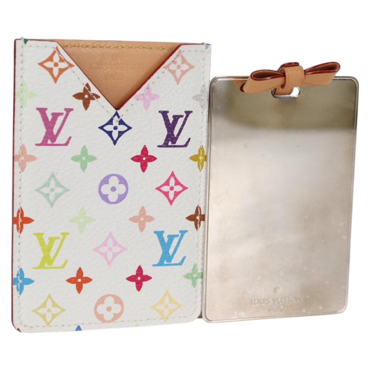 LOUIS VUITTON モノグラムマ 手鏡 コンパクトミラー M92651 LOUIS VUITTON White Multicolor LV M92651 MIRROR TAKASHI MURAKAMI