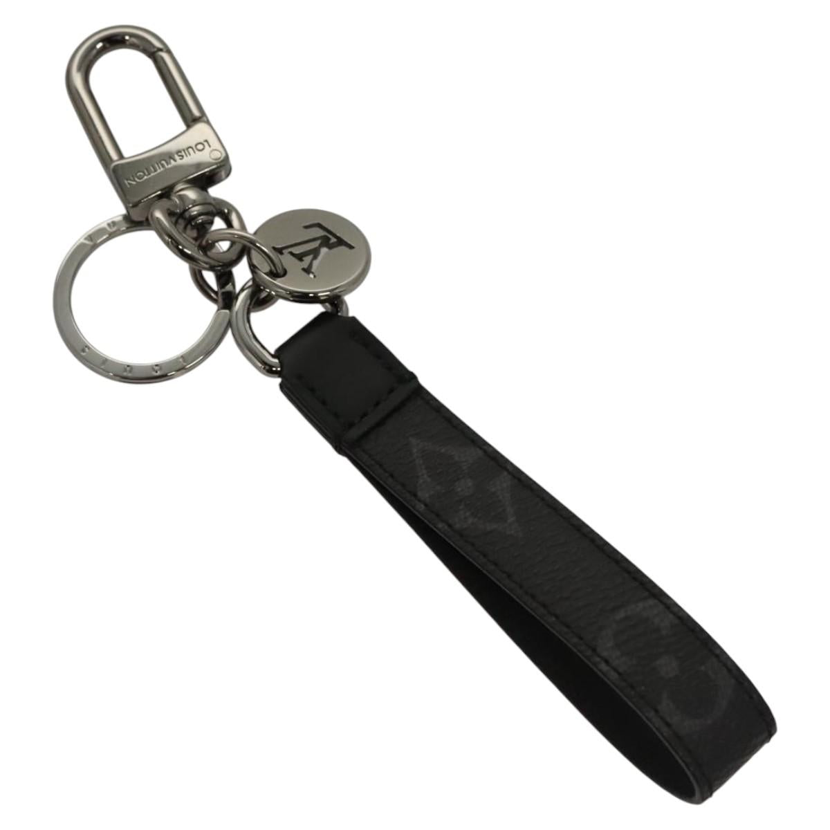 LOUIS VUITTON Monogram Eclipse Porte Cles Dragonne Key Holder