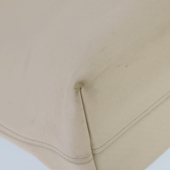 BOTTEGA VENETA Micro Butterfly Tote Bag Leather White Auth bs20055