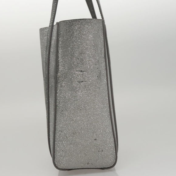 BALENCIAGA Everyday XXS Hand Bag Leather 2way Silver Auth bs21056