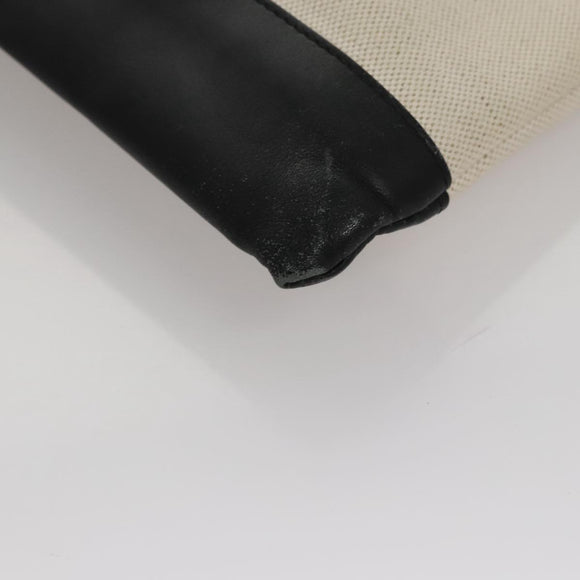 BALENCIAGA Clutch Bag Canvas Black White 420407 Auth bs21562