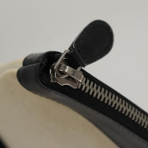 BALENCIAGA Clutch Bag Canvas Black White 420407 Auth bs21562