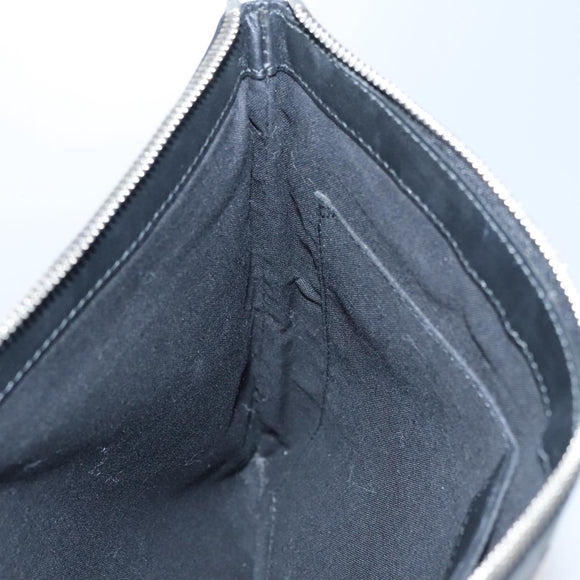 BALENCIAGA Clutch Bag Canvas Black White 420407 Auth bs21562