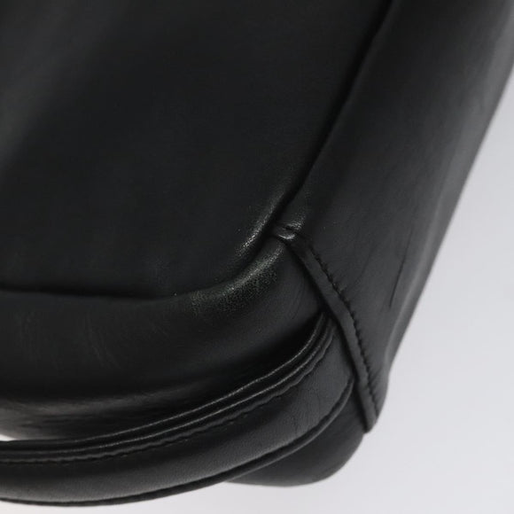 BALENCIAGA Clutch Bag Leather Black Auth bs22314