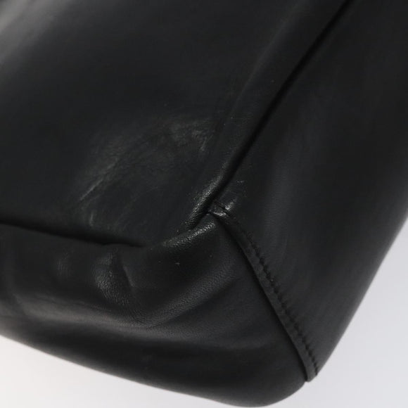 BALENCIAGA Clutch Bag Leather Black Auth bs22314