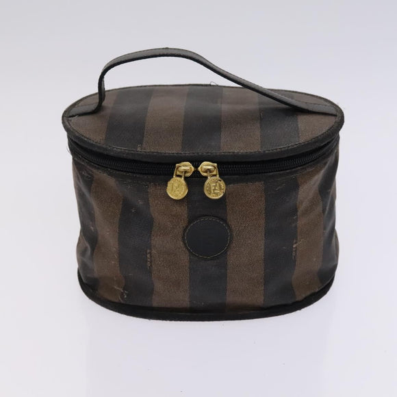 FENDI Pecan Canvas Zucca Canvas Bag Suede 4Set Pink Brown black Auth bs23233