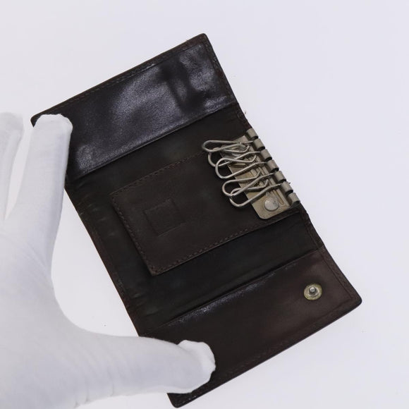 FENDI Pecan Canvas Zucca Canvas Bag Suede 4Set Pink Brown black Auth bs23233