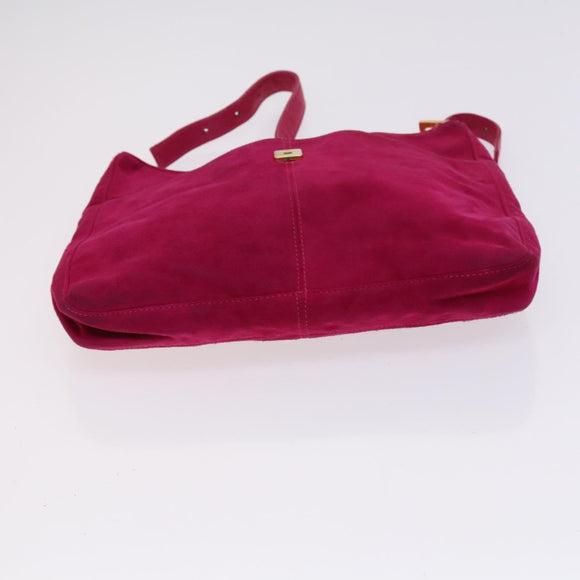 FENDI Pecan Canvas Zucca Canvas Bag Suede 4Set Pink Brown black Auth bs23233