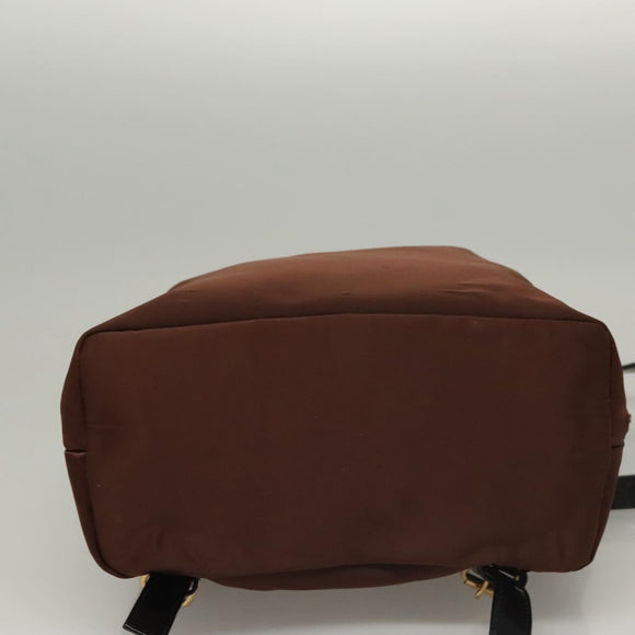 BALENCIAGA Backpack Nylon Brown Auth bs24055