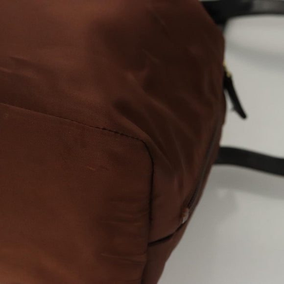 BALENCIAGA Backpack Nylon Brown Auth bs24055