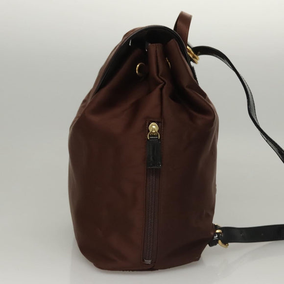BALENCIAGA Backpack Nylon Brown Auth bs24055