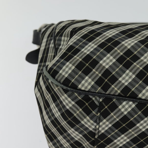 BURBERRY Nova Check Hand Bag Canvas 2way Black Auth bs24315