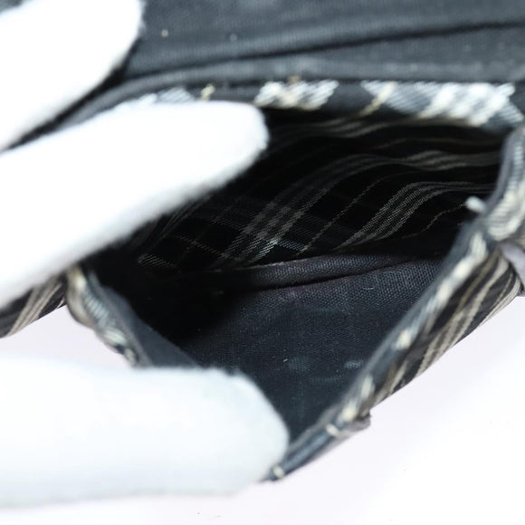 BURBERRY Nova Check Hand Bag Canvas 2way Black Auth bs24315